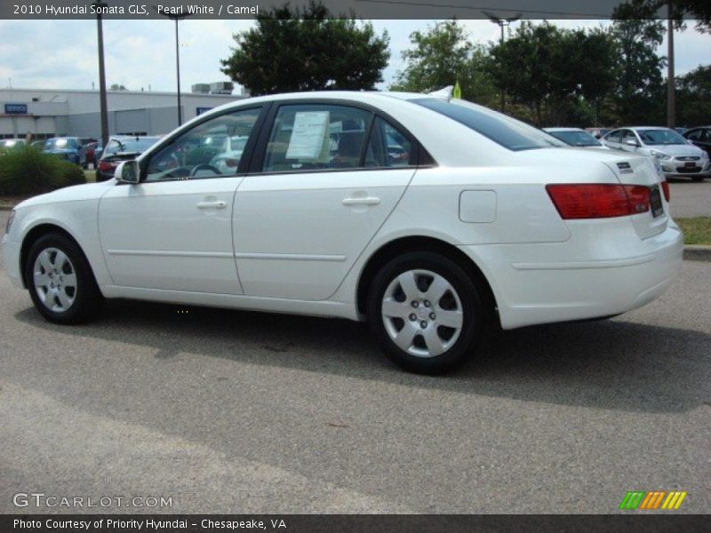 Pearl White / Camel 2010 Hyundai Sonata GLS