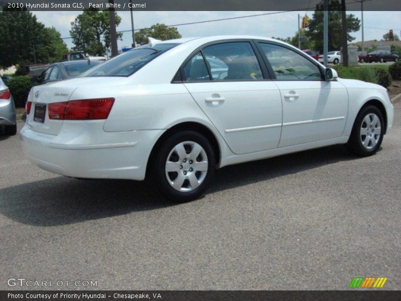 Pearl White / Camel 2010 Hyundai Sonata GLS