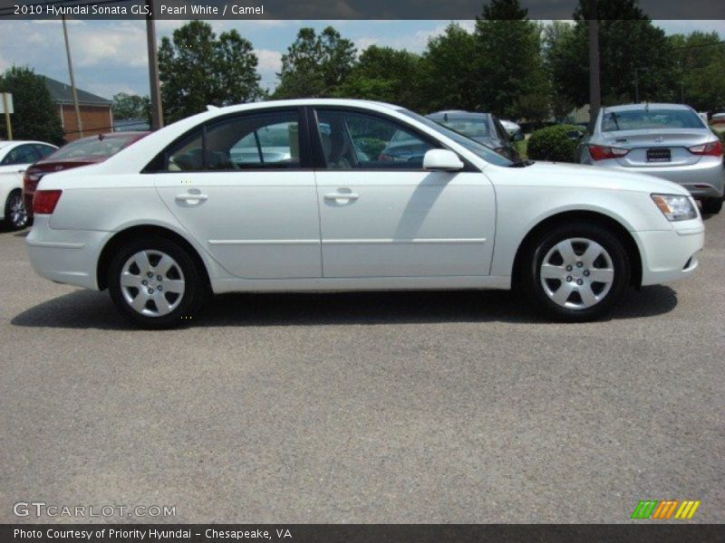 Pearl White / Camel 2010 Hyundai Sonata GLS