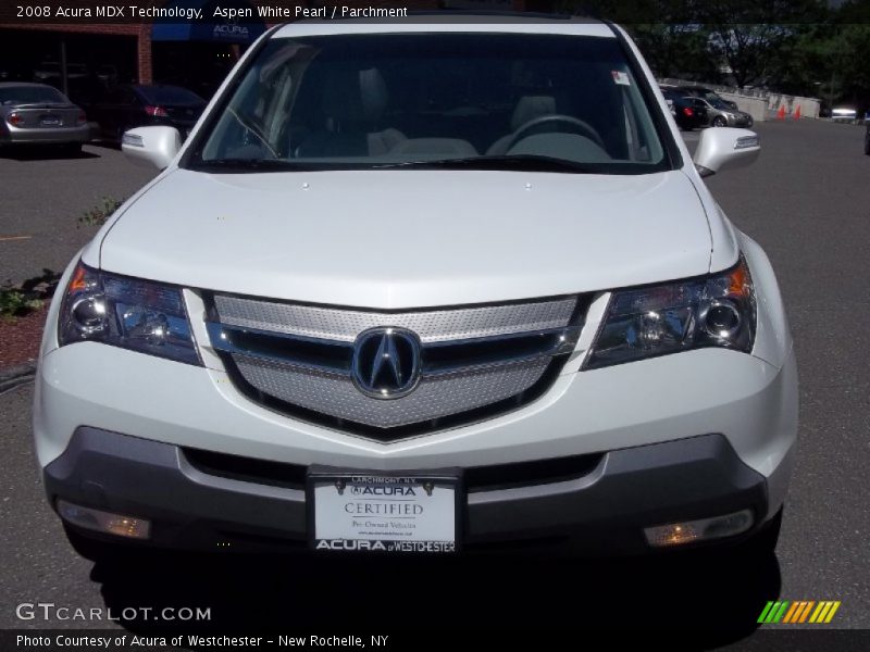Aspen White Pearl / Parchment 2008 Acura MDX Technology