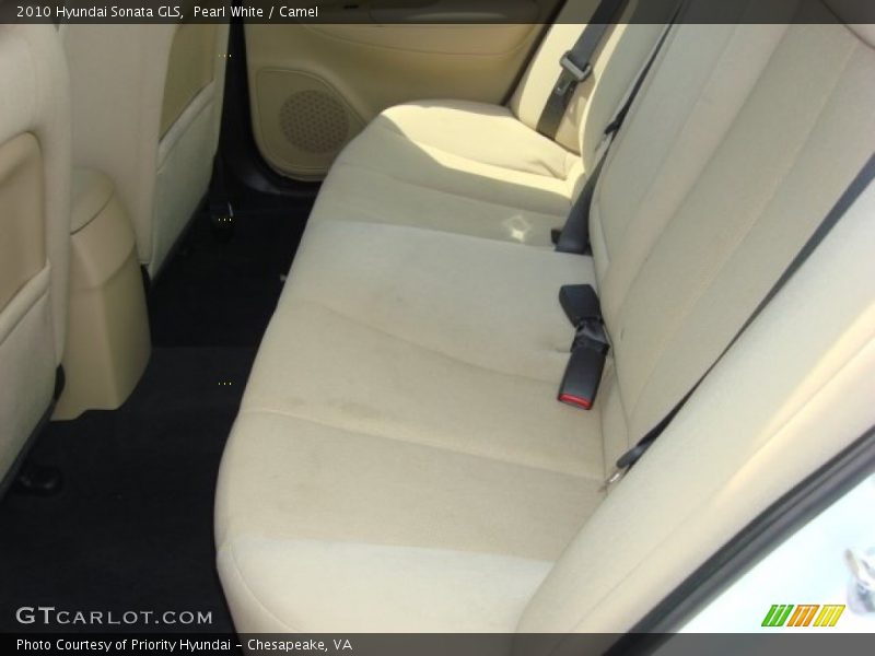 Pearl White / Camel 2010 Hyundai Sonata GLS