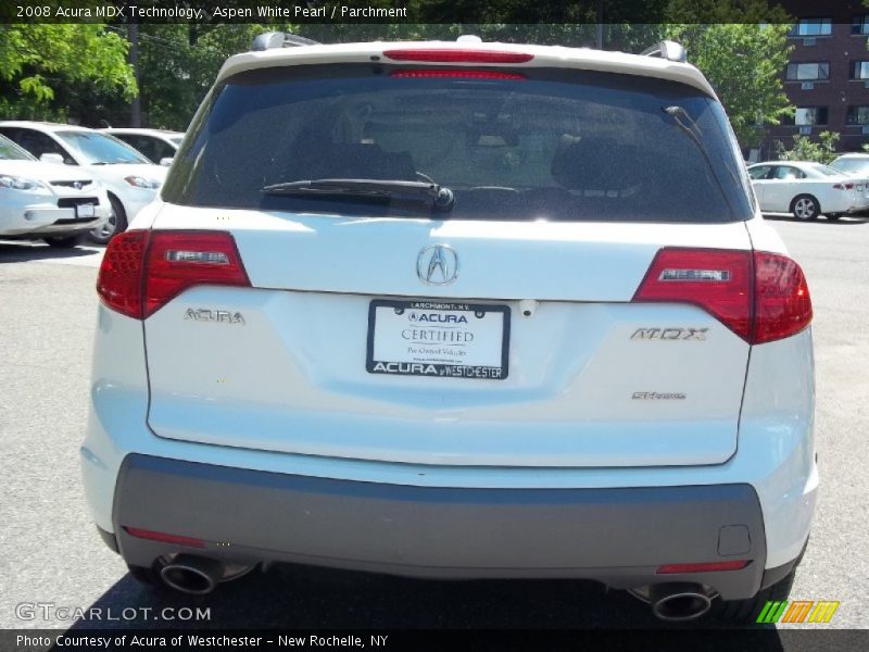 Aspen White Pearl / Parchment 2008 Acura MDX Technology