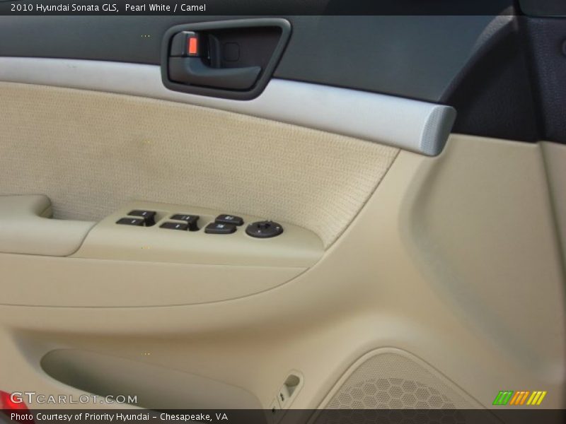 Pearl White / Camel 2010 Hyundai Sonata GLS