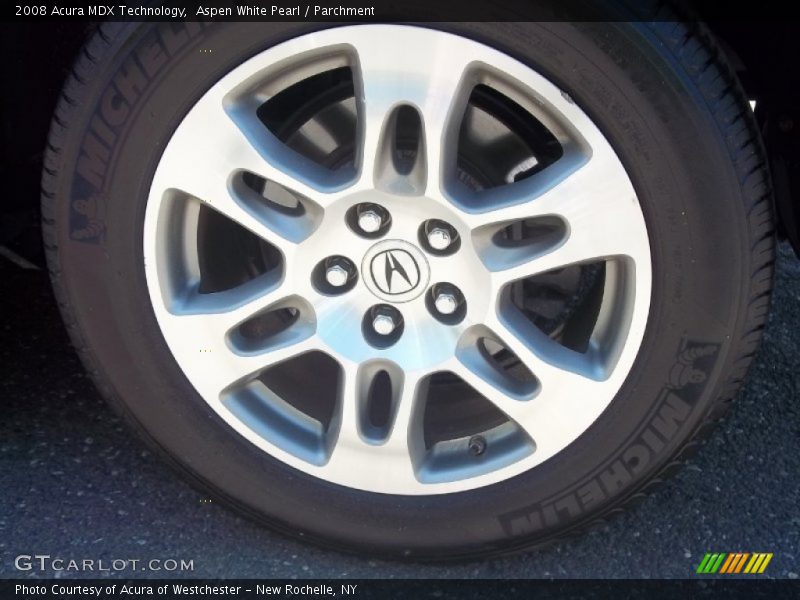 Aspen White Pearl / Parchment 2008 Acura MDX Technology