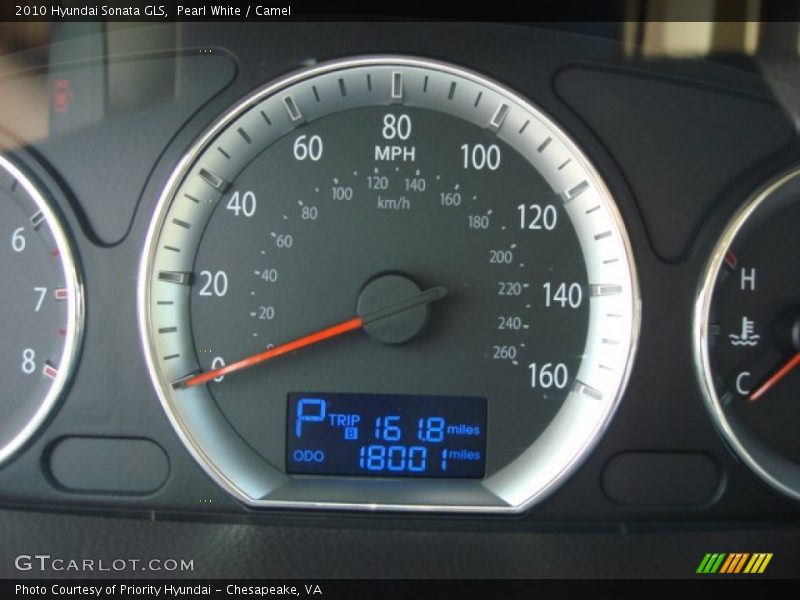 Pearl White / Camel 2010 Hyundai Sonata GLS