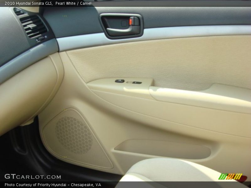 Pearl White / Camel 2010 Hyundai Sonata GLS