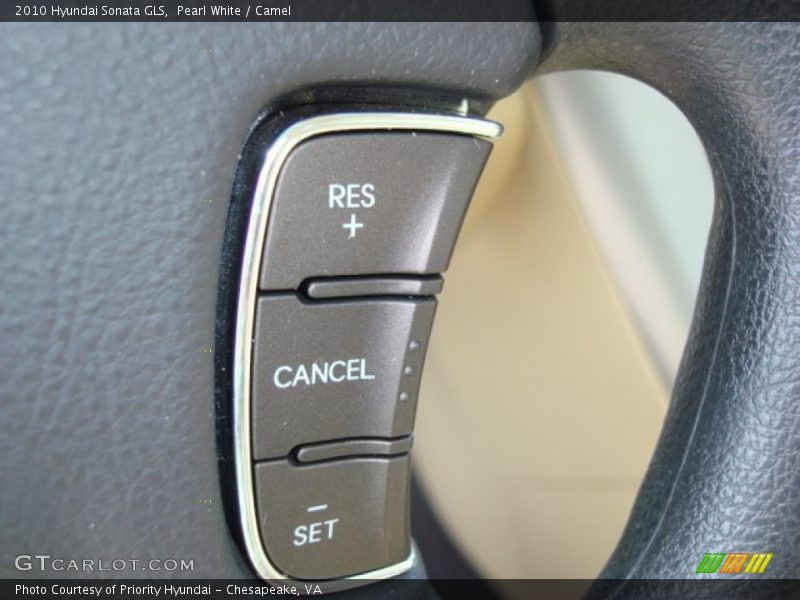 Pearl White / Camel 2010 Hyundai Sonata GLS