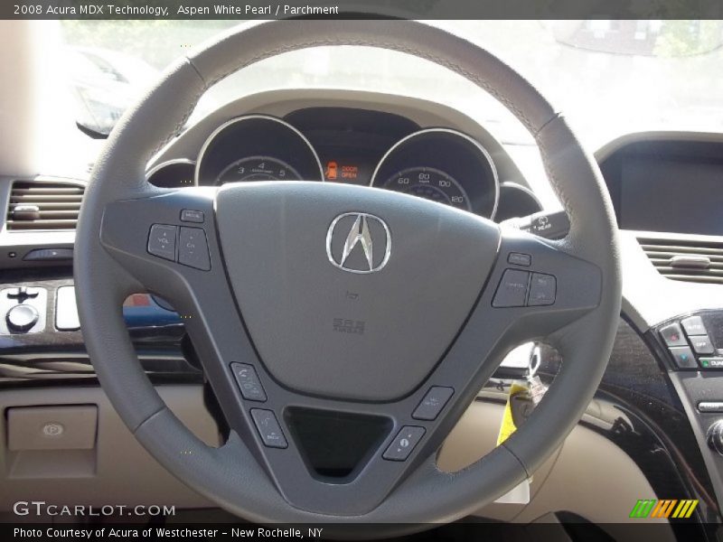 Aspen White Pearl / Parchment 2008 Acura MDX Technology