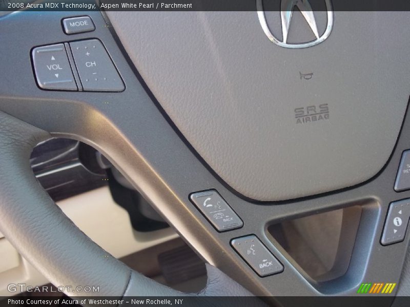 Aspen White Pearl / Parchment 2008 Acura MDX Technology