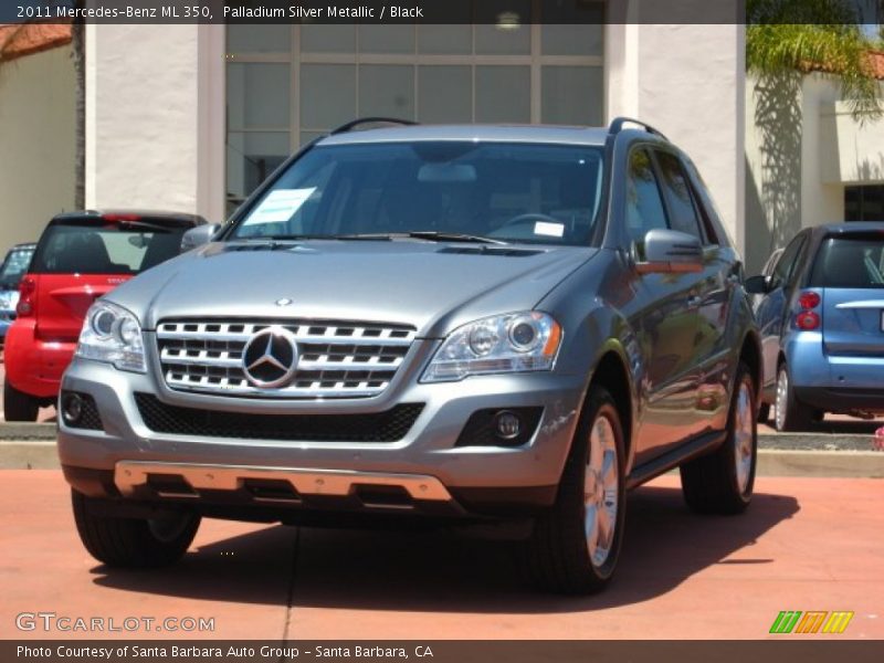 Palladium Silver Metallic / Black 2011 Mercedes-Benz ML 350