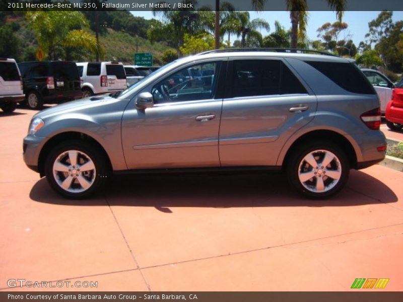 Palladium Silver Metallic / Black 2011 Mercedes-Benz ML 350