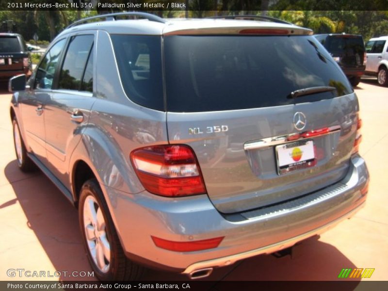 Palladium Silver Metallic / Black 2011 Mercedes-Benz ML 350