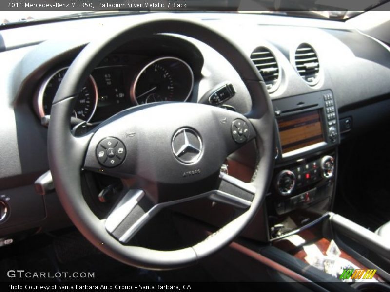 Palladium Silver Metallic / Black 2011 Mercedes-Benz ML 350