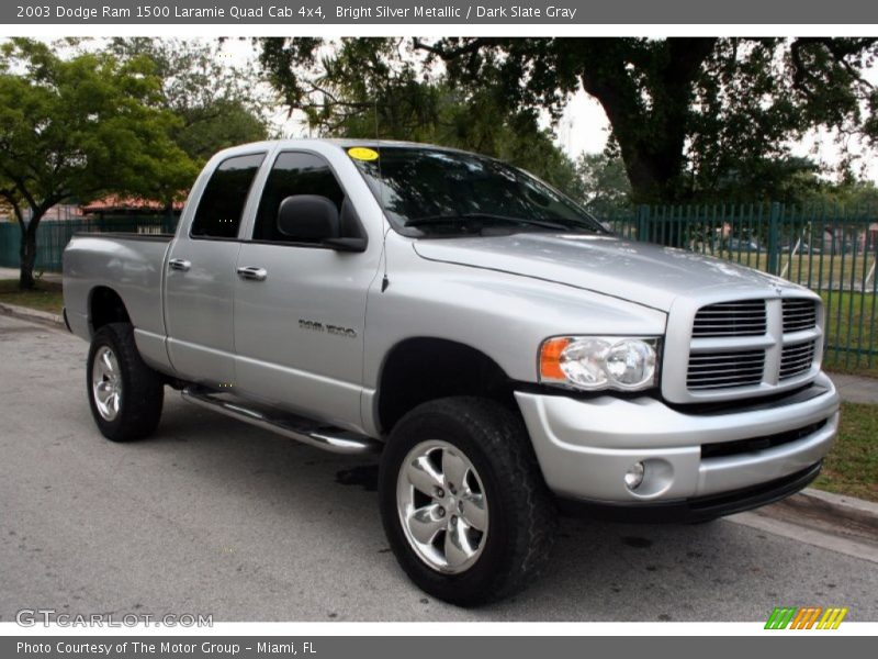 Bright Silver Metallic / Dark Slate Gray 2003 Dodge Ram 1500 Laramie Quad Cab 4x4