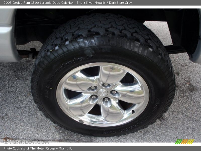 Bright Silver Metallic / Dark Slate Gray 2003 Dodge Ram 1500 Laramie Quad Cab 4x4