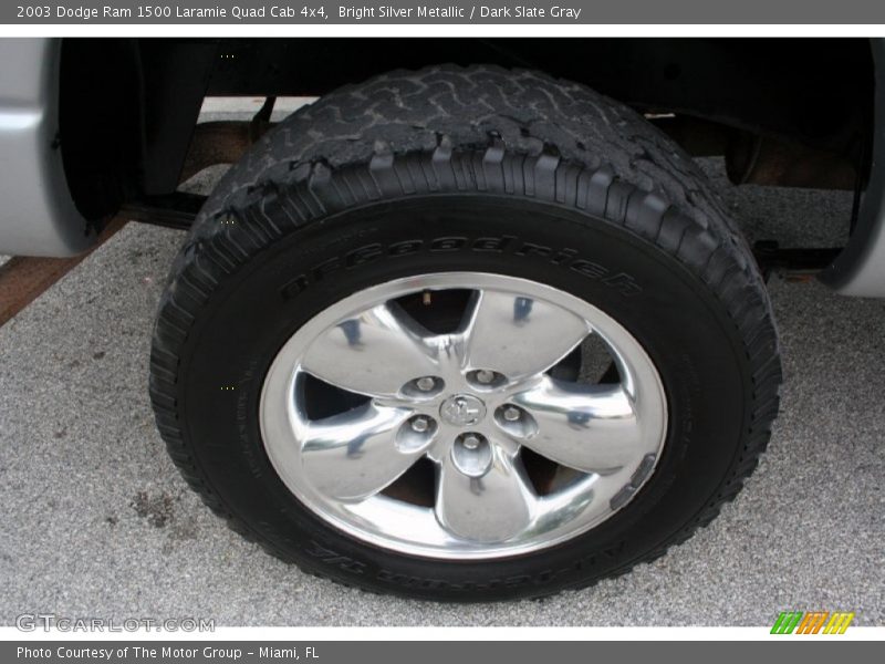 Bright Silver Metallic / Dark Slate Gray 2003 Dodge Ram 1500 Laramie Quad Cab 4x4