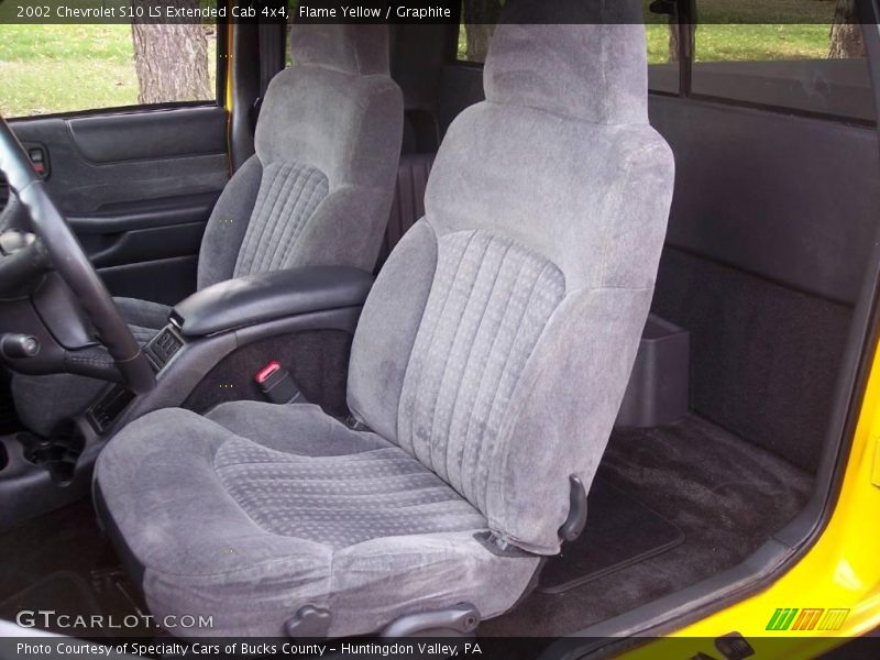 Flame Yellow / Graphite 2002 Chevrolet S10 LS Extended Cab 4x4