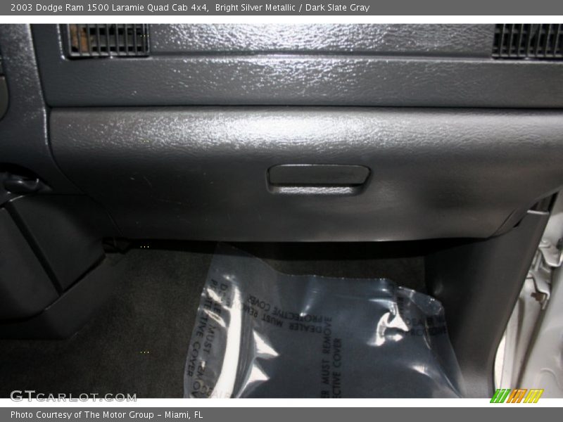 Bright Silver Metallic / Dark Slate Gray 2003 Dodge Ram 1500 Laramie Quad Cab 4x4