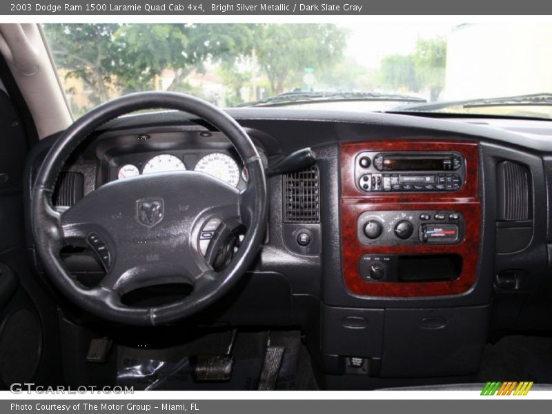 Bright Silver Metallic / Dark Slate Gray 2003 Dodge Ram 1500 Laramie Quad Cab 4x4