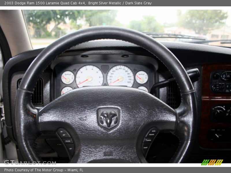 Bright Silver Metallic / Dark Slate Gray 2003 Dodge Ram 1500 Laramie Quad Cab 4x4