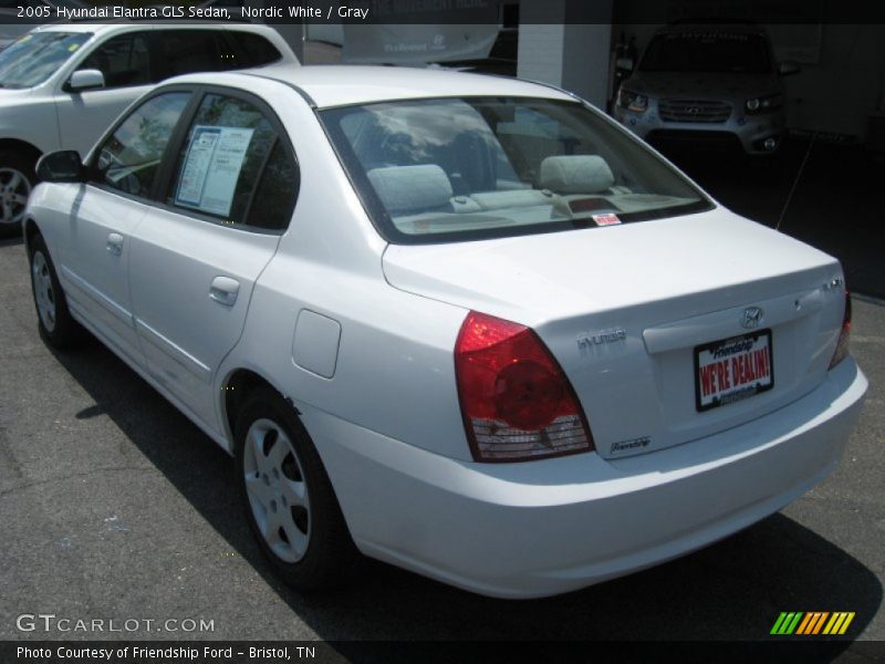 Nordic White / Gray 2005 Hyundai Elantra GLS Sedan