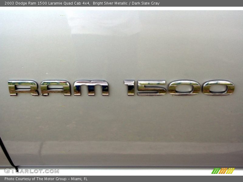 Bright Silver Metallic / Dark Slate Gray 2003 Dodge Ram 1500 Laramie Quad Cab 4x4