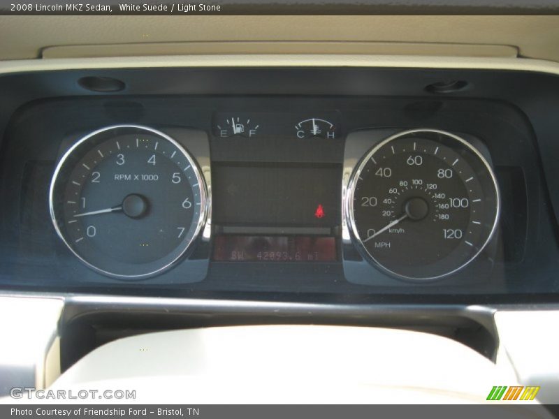 White Suede / Light Stone 2008 Lincoln MKZ Sedan