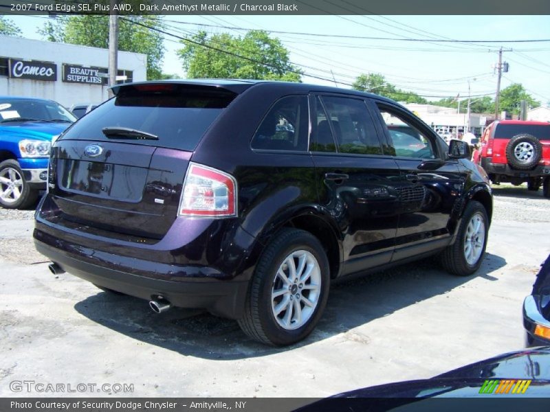 Dark Amethyst Metallic / Charcoal Black 2007 Ford Edge SEL Plus AWD
