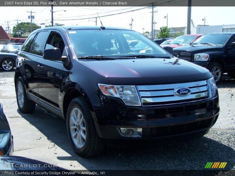 Dark Amethyst Metallic / Charcoal Black 2007 Ford Edge SEL Plus AWD