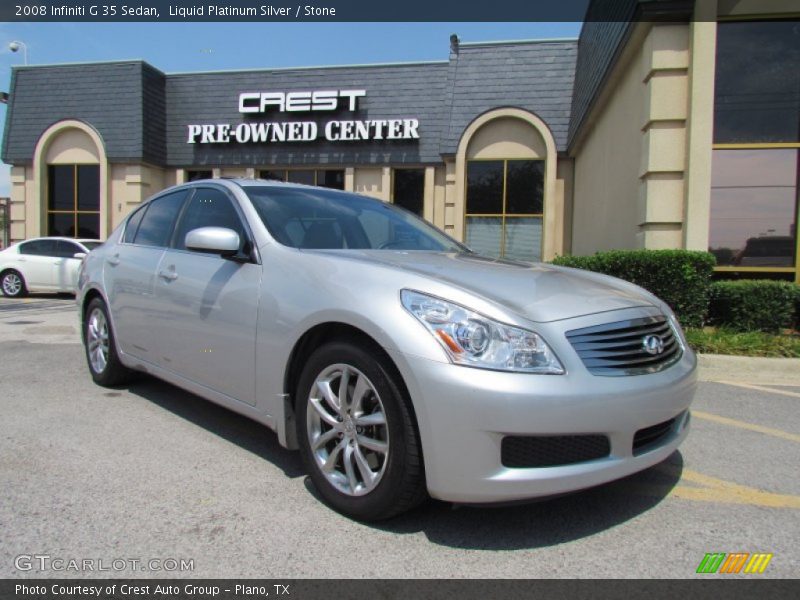Liquid Platinum Silver / Stone 2008 Infiniti G 35 Sedan