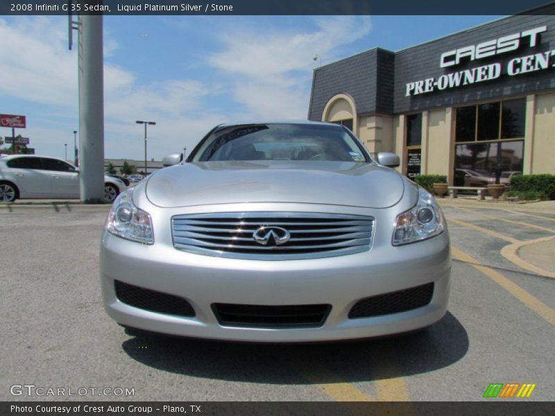 Liquid Platinum Silver / Stone 2008 Infiniti G 35 Sedan