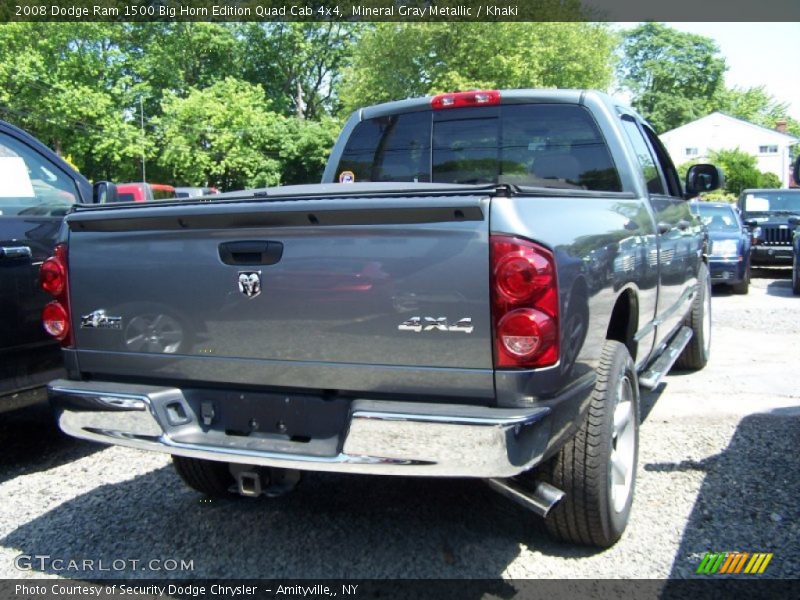 Mineral Gray Metallic / Khaki 2008 Dodge Ram 1500 Big Horn Edition Quad Cab 4x4