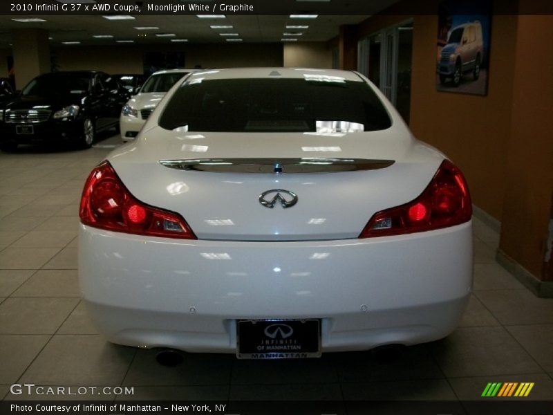 Moonlight White / Graphite 2010 Infiniti G 37 x AWD Coupe