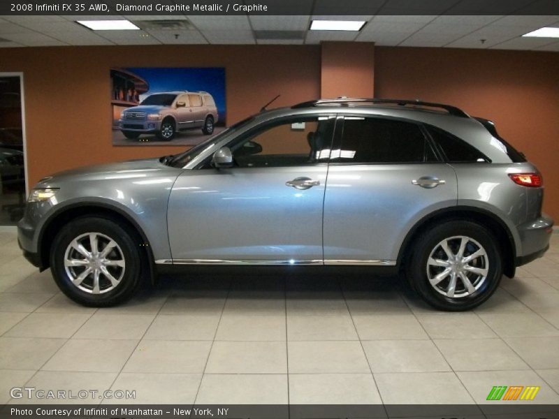 Diamond Graphite Metallic / Graphite 2008 Infiniti FX 35 AWD