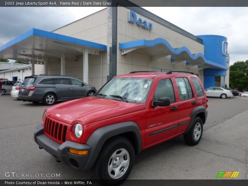 Flame Red / Dark Slate Gray 2003 Jeep Liberty Sport 4x4