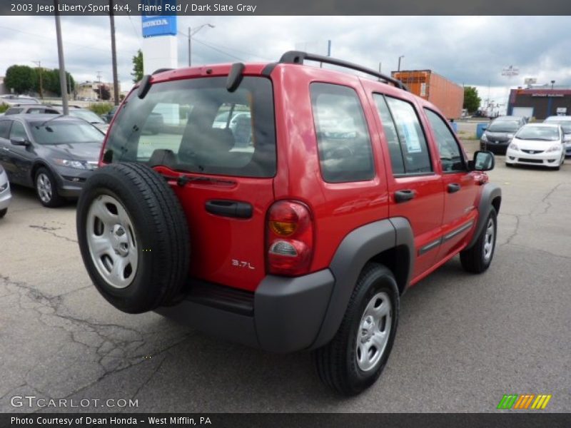 Flame Red / Dark Slate Gray 2003 Jeep Liberty Sport 4x4