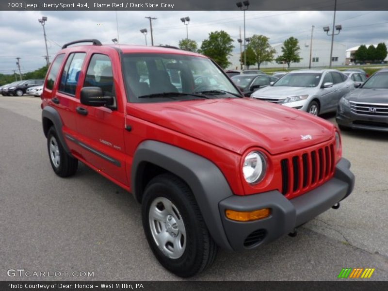 Flame Red / Dark Slate Gray 2003 Jeep Liberty Sport 4x4