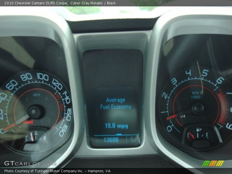 Cyber Gray Metallic / Black 2010 Chevrolet Camaro SS/RS Coupe