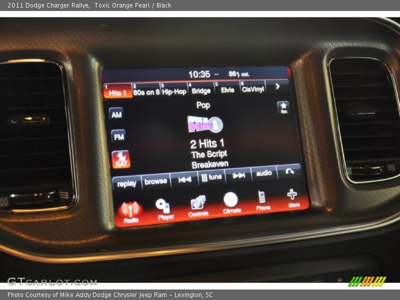 Toxic Orange Pearl / Black 2011 Dodge Charger Rallye