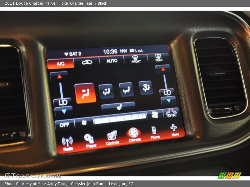 Toxic Orange Pearl / Black 2011 Dodge Charger Rallye