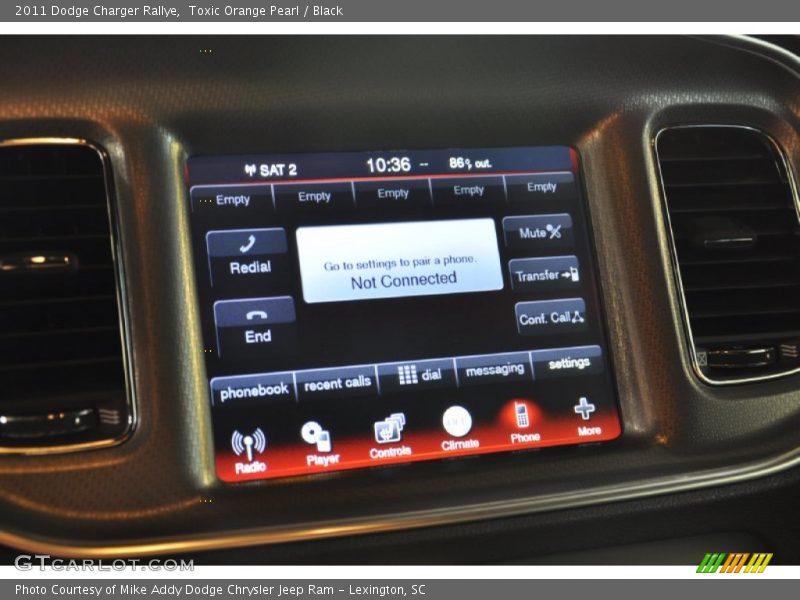 Toxic Orange Pearl / Black 2011 Dodge Charger Rallye