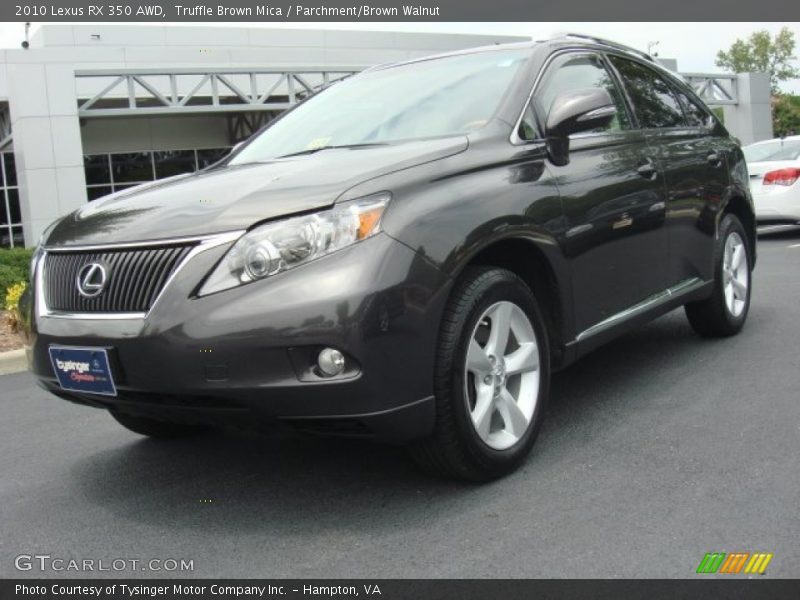 Truffle Brown Mica / Parchment/Brown Walnut 2010 Lexus RX 350 AWD