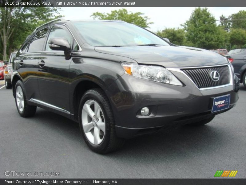 Truffle Brown Mica / Parchment/Brown Walnut 2010 Lexus RX 350 AWD