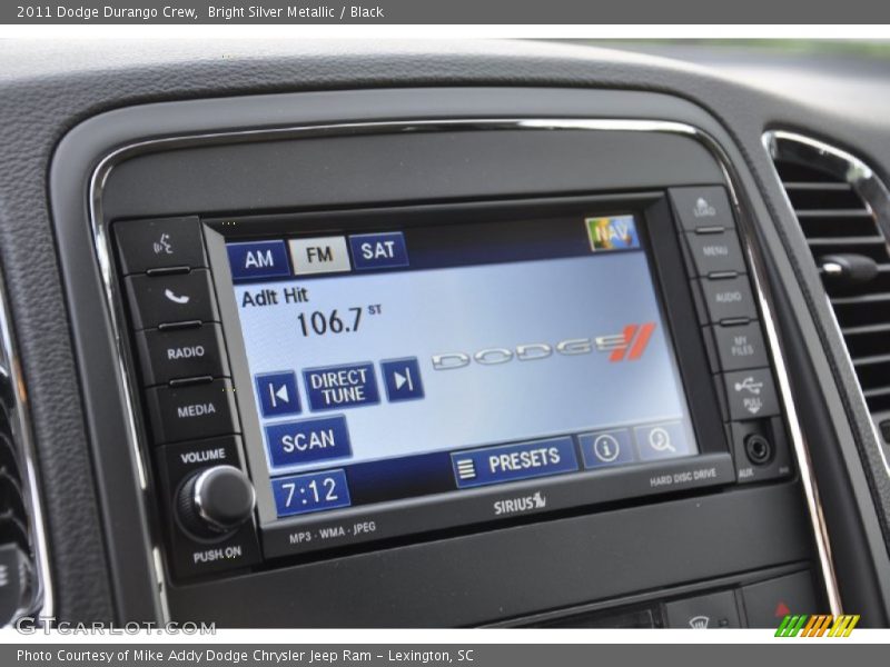 Bright Silver Metallic / Black 2011 Dodge Durango Crew