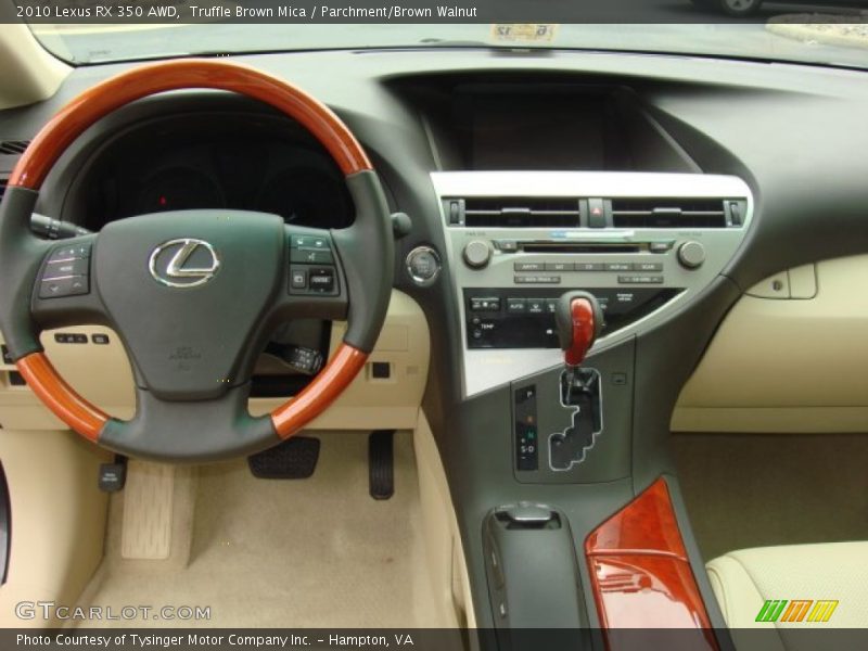 Truffle Brown Mica / Parchment/Brown Walnut 2010 Lexus RX 350 AWD