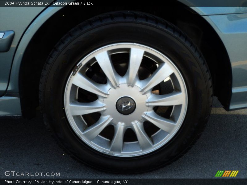 Celadon Green / Black 2004 Hyundai Sonata LX