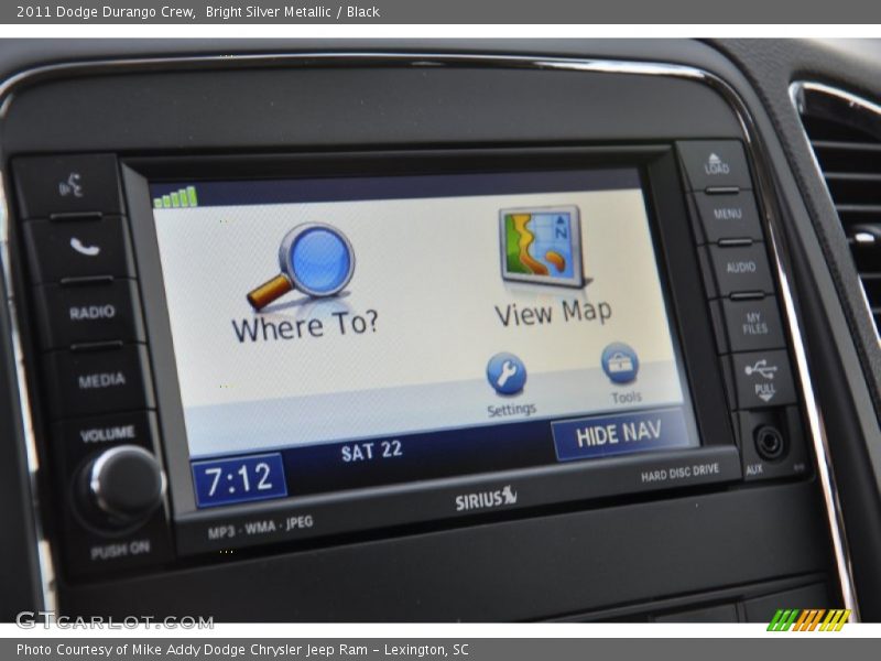 Bright Silver Metallic / Black 2011 Dodge Durango Crew