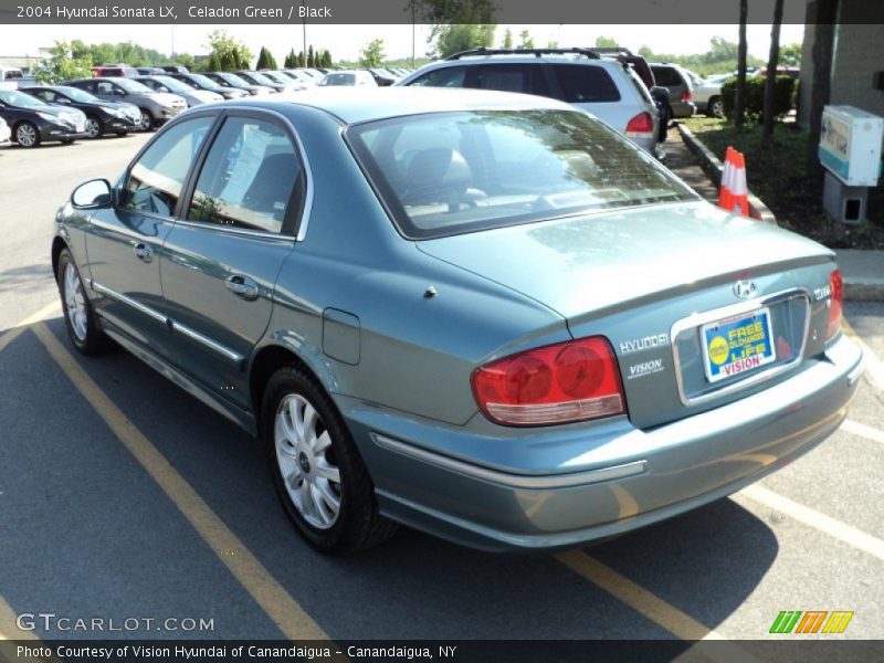 Celadon Green / Black 2004 Hyundai Sonata LX