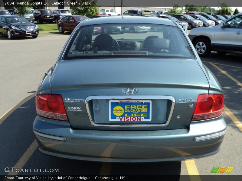 Celadon Green / Black 2004 Hyundai Sonata LX