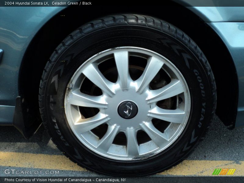 Celadon Green / Black 2004 Hyundai Sonata LX